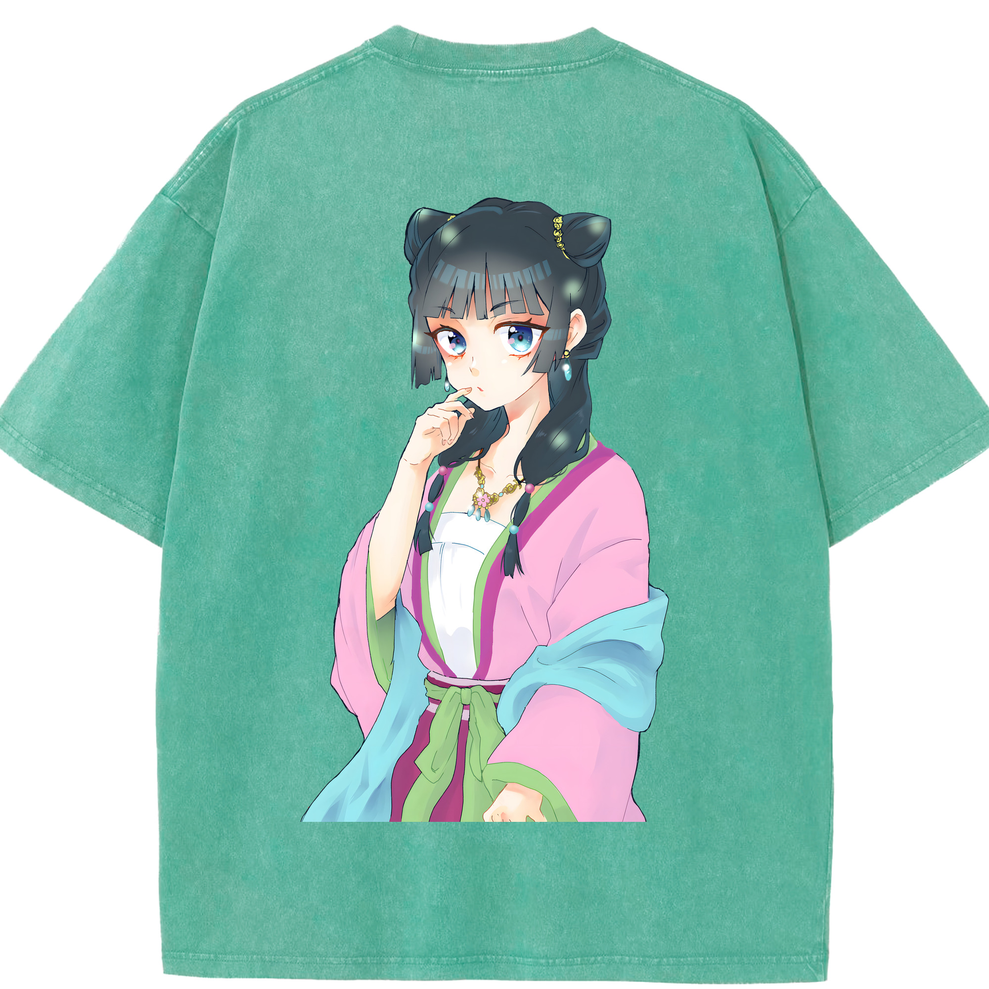 （画像用） 薬屋のひとりごと The Apothecary Diaries 綿100% ヴィンテージ風 半袖Tシャツ（背面プリント）